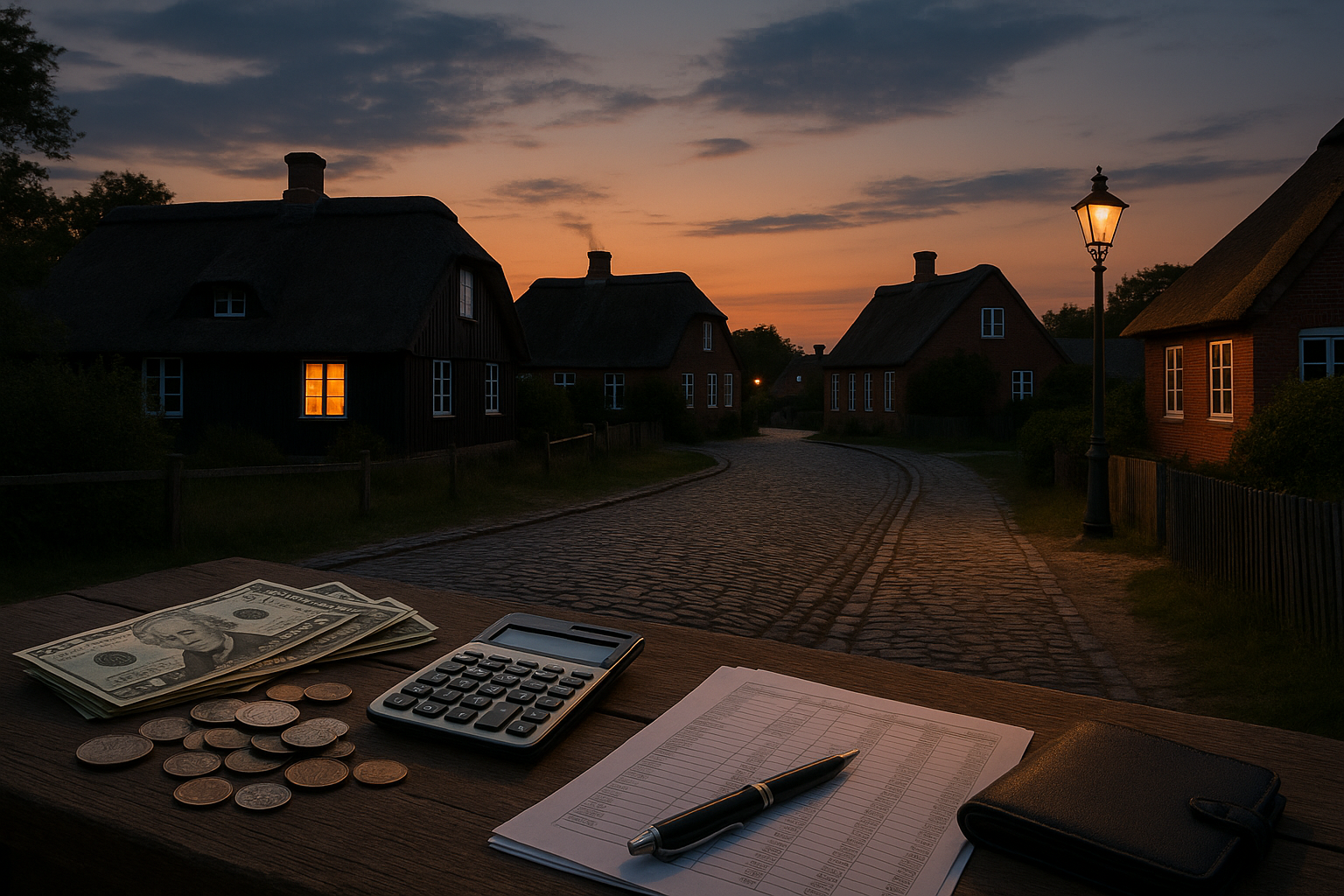 aftenstemning i sønderho - Illustration