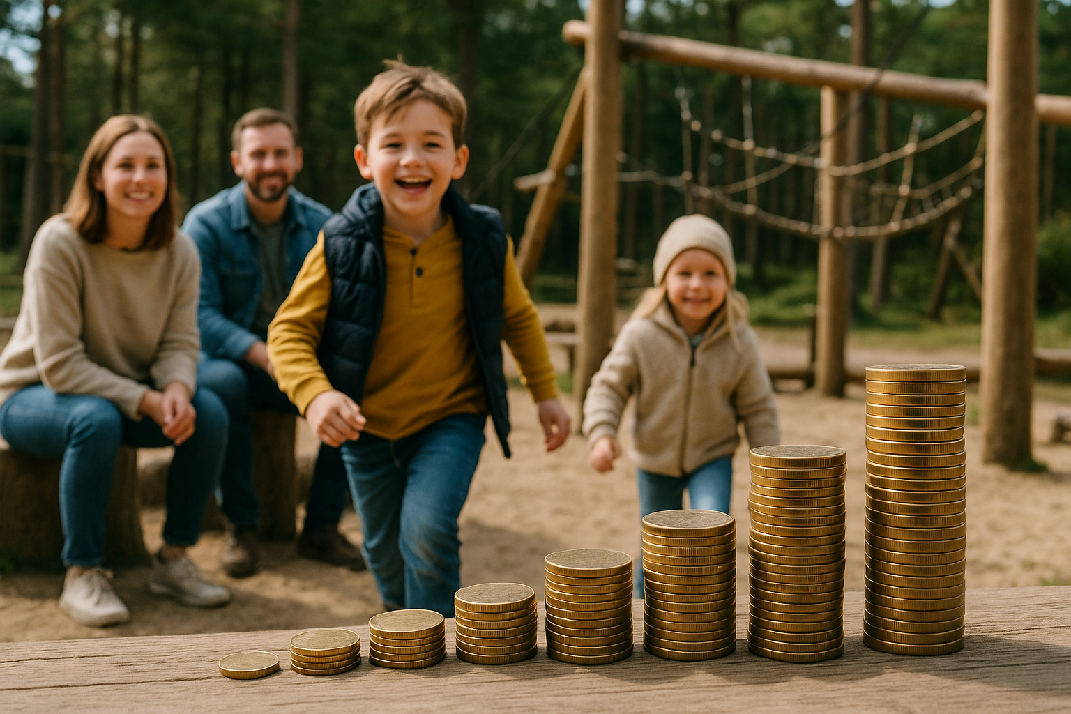 dagsture med børn på fanø - Illustration