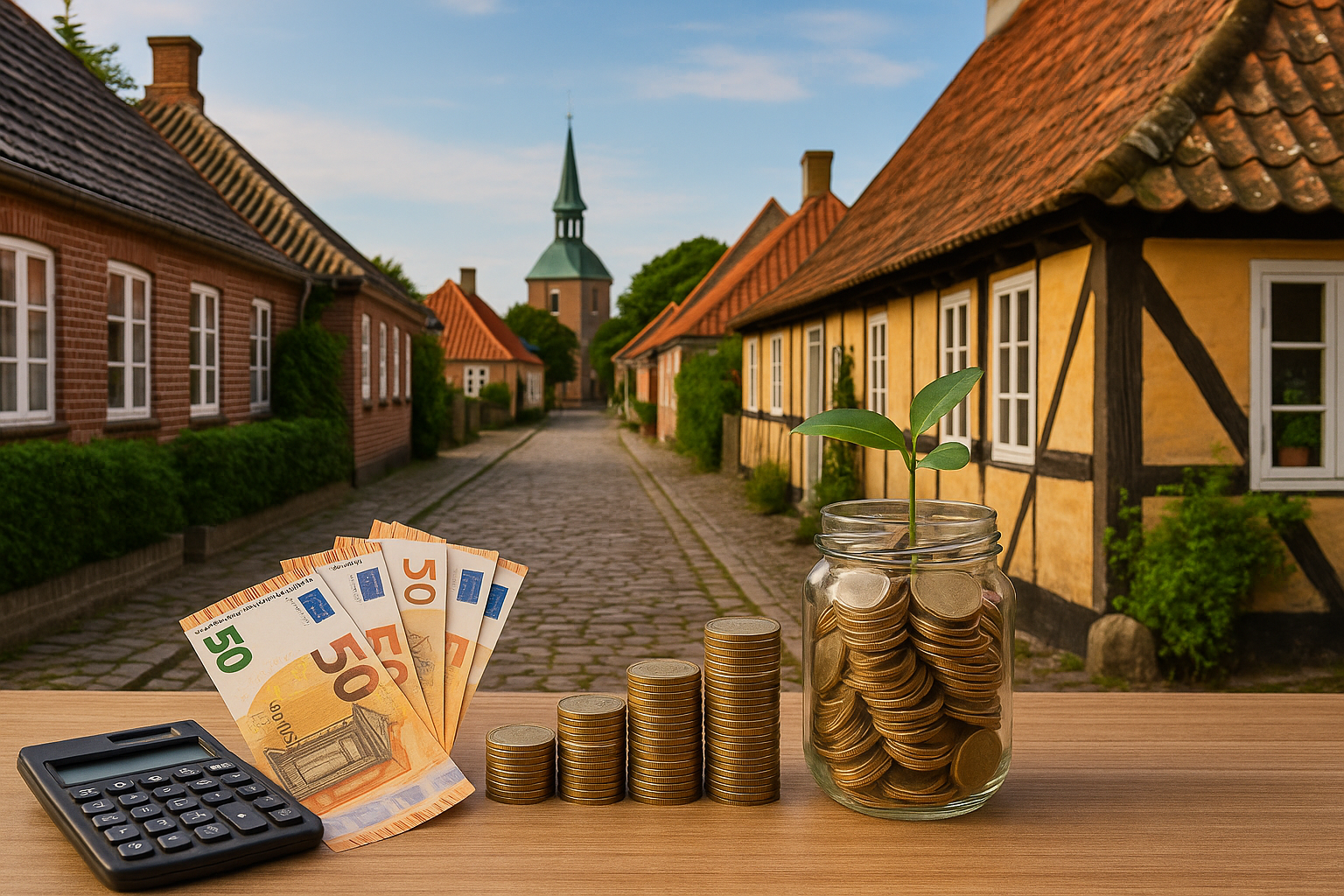 en dag i nordby - Illustration