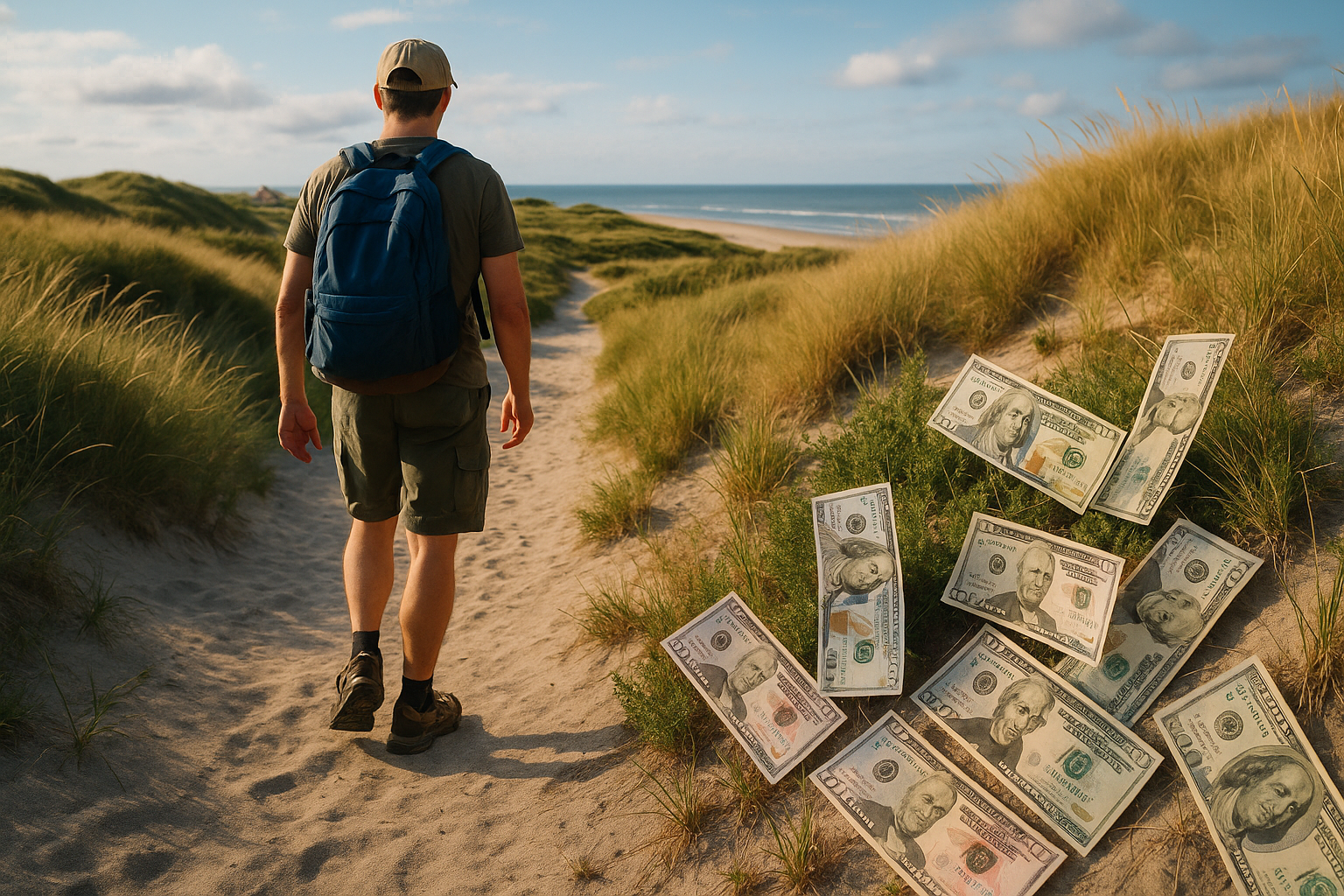 oplev fanø til fods - Illustration